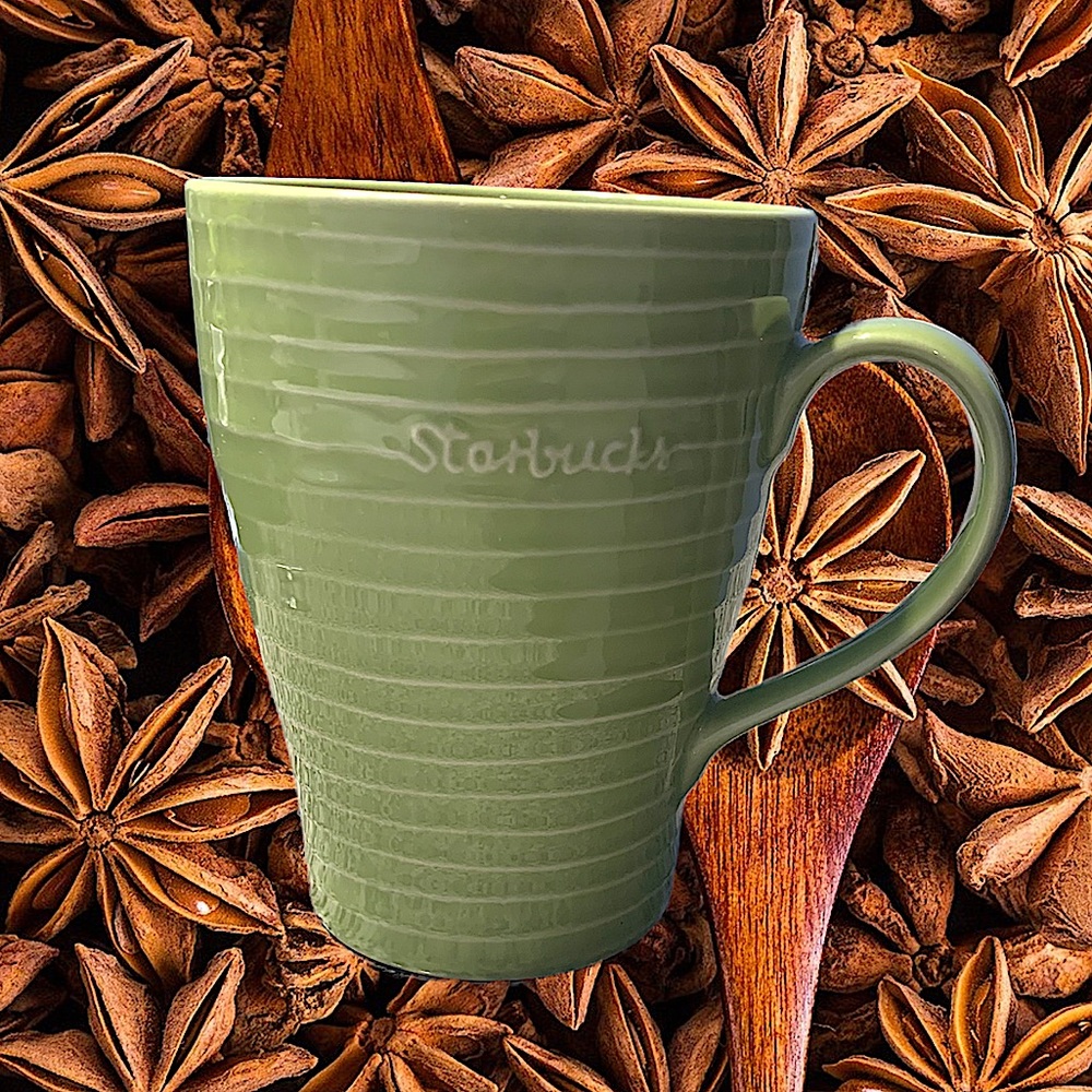 Green Starbucks mug